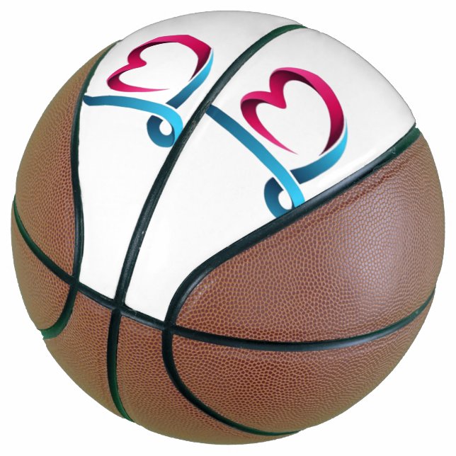 Love Heart Script Basketball - Custom Romantic (angewinkelt)
