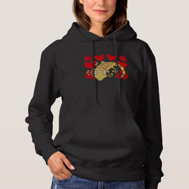 Love Heart Valentine's Day Roses Leopard Gecko Boy Hoodie (Vorderseite)