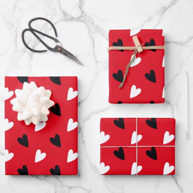 Love Hearts  Geschenkpapier Set (Vorderseite)