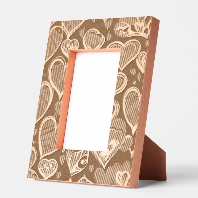 Love Hearts Photo Display for Couples Geätzte Rahmen (Links)