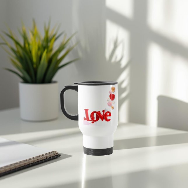 Love & Hearts Travel Mug Reisebecher (Von Creator hochgeladen)