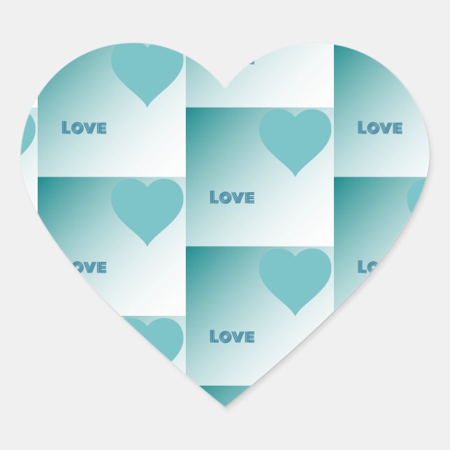 Love. Herz-Aufkleber (Vorderseite)