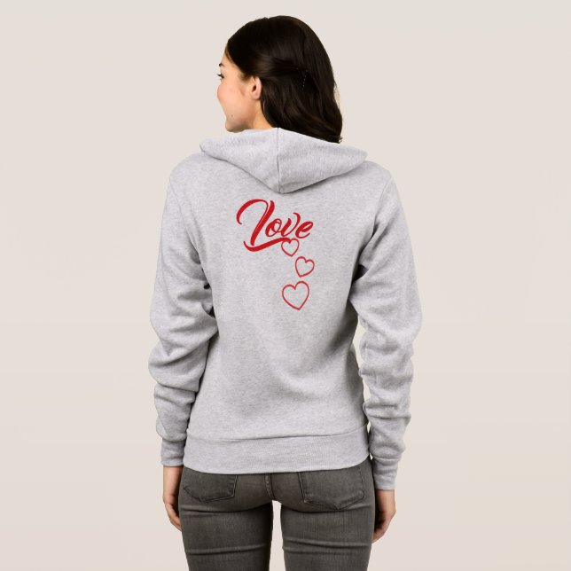 Love  hoodie (Schwarz voll)