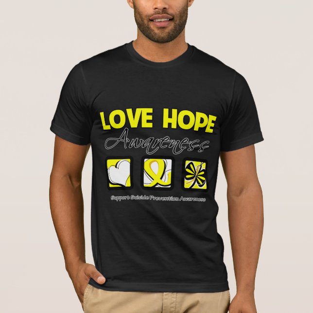 Love Hope Awareness Suicide Prevention T-Shirt (Vorderseite)