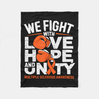 Love Hope Unity Boxing Glove Multiple Sclerosis Aw Fleecedecke