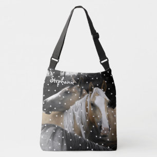 Love Horses Name Template Tote Tragetaschen Mit Langen Trägern
