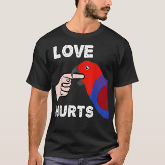 LOVE HURT FEMAL ECLECTUS PARROT T-SHIRT