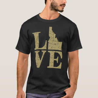 Love Idaho Distressed Vintage ID Home Pride T-Shirt