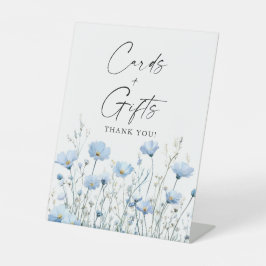 Love In Bloom Blue Bridal Shower Cards Gifts Sign Sockelschild