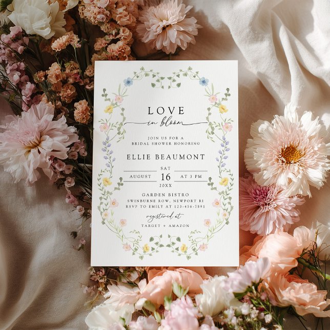 Love in Bloom Bridal Shower Invitation Einladung (Von Creator hochgeladen)