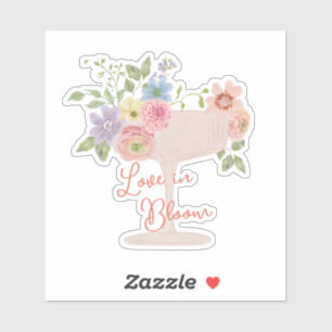 Love in Bloom Floral Aufkleber
