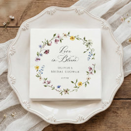 Love in Bloom Floral Wildflower Bridal Shower Serviette