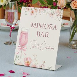 Love in Bloom Mimosa Bar Bridal Shower Sockelschild