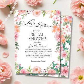 Love in Bloom Spring Garden Floral Bridal shower Einladung
