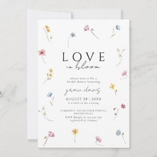 love in bloom Wildflower bridal shower Invitation Einladung