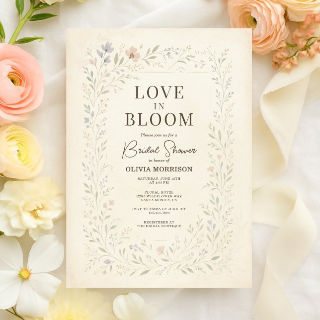 Love in Bloom Wildflower Garden Bridal Shower Einladung (Von Creator hochgeladen)