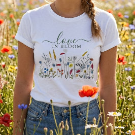 Love in Bloom Wildflower Meadow Bridal Shower T-Shirt