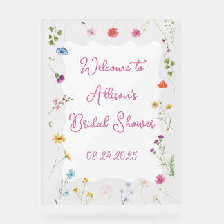 Love in Blue Bridal Shower Sign Acrylschild