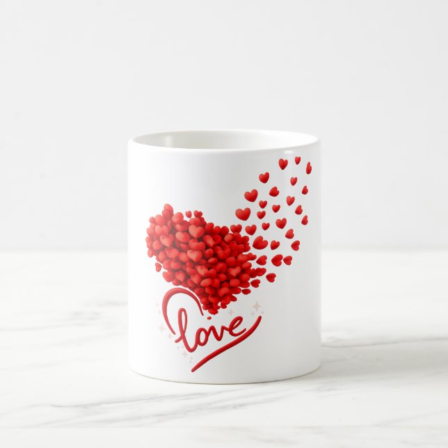 ❤️☕ “Love in Every Sip” Mug 💌✨ Kaffeetasse (Mittel)