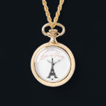 Love in Paris Pocket Watch Necklace Armbanduhr<br><div class="desc">Capture the romance of Paris with this elegant “Love in Paris” pocket watch necklace. Featuring a charming Eiffel Tower illustration and delicate heart accents, this design blends vintage style with modern romance. Perfect for everyday wear or as a meaningful gift for someone special who loves Paris, travel, and timeless beauty....</div>