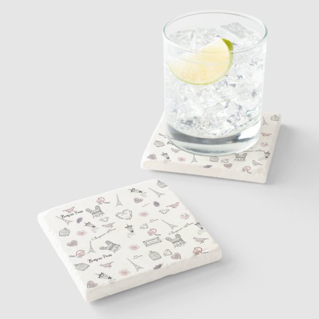 Love in Peris Bohemian Steinuntersetzer (Seitenansicht)