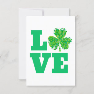 Love Irish St. Patrick's Day Ireland Green Luv Einladung