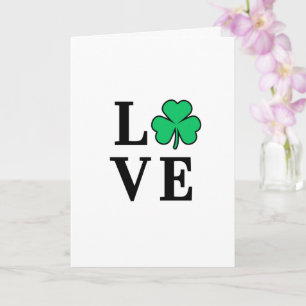 LOVE Irland Kleeblatt Shamrock Minimal Allzweck Karte