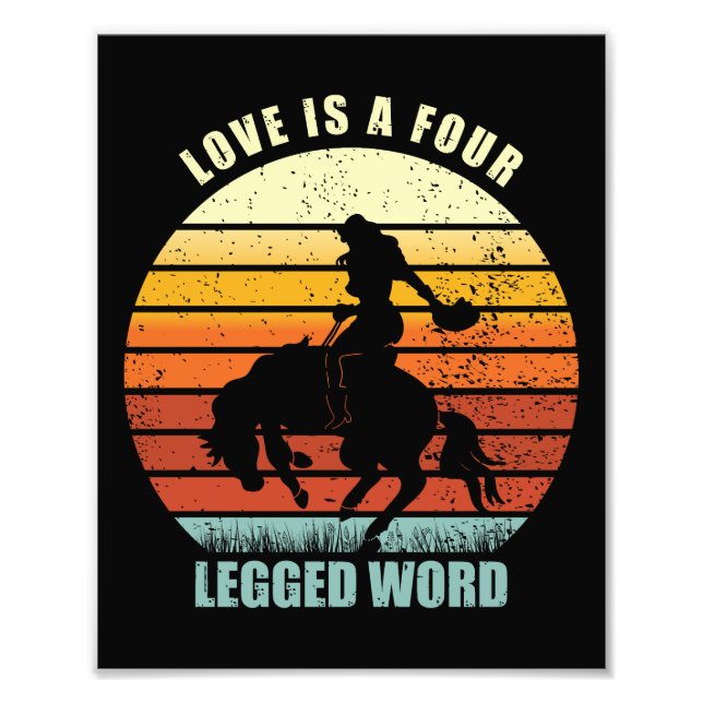 Love Is A Four Legged Word - Hores lovers Fotodruck (Vorne)