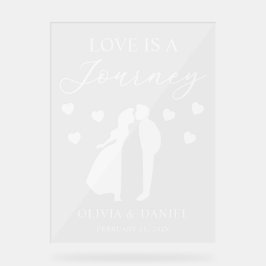 Love is a Journey Personalized Wedding Acrylschild