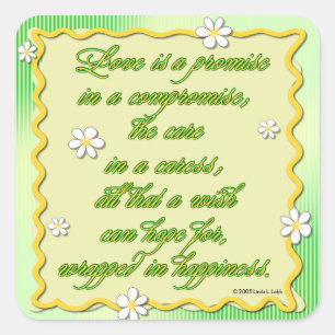 Love is a promise stickers