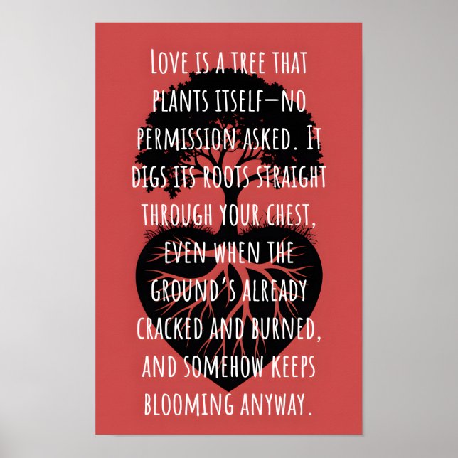 Love Is A Tree Poster (Vorne)