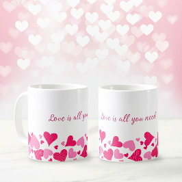 Love Is All You Need Heart Border Coffee Mug Kaffeetasse