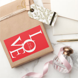 Love is all you need rechteckiger aufkleber