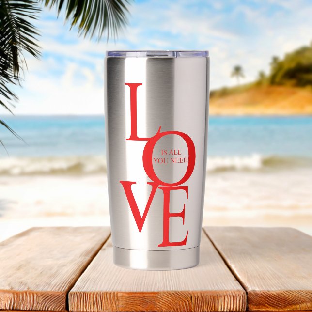 Love is all you need thermobecher (Strand (gedreht))