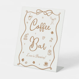 Love is Brewing Bridal Shower Coffee Bar Sockelschild