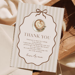 Love is Brewing Coffee Bridal Shower Dankeskarte