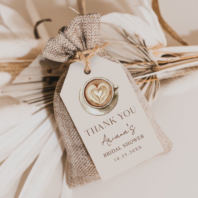 Love is Brewing Coffee Bridal Shower  Geschenkanhänger (Von Creator hochgeladen)