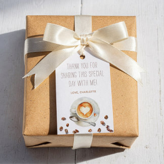 Love Is Brewing Coffee Favor Tags Wedding Shower Geschenkanhänger