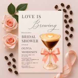 Love is Brewing Coquette Rosa Junggesellinnenabsch Einladung