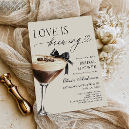 Love is Brewing Espresso Martini Bridal Shower Einladung