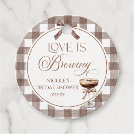Love Is Brewing Expresso Martini Bow Bridal Shower Geschenkanhänger