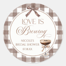 Love Is Brewing Expresso Martini Bow Bridal Shower