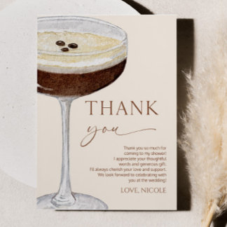 Love Is Brewing Expresso Martini Junggesellinnenab Dankeskarte