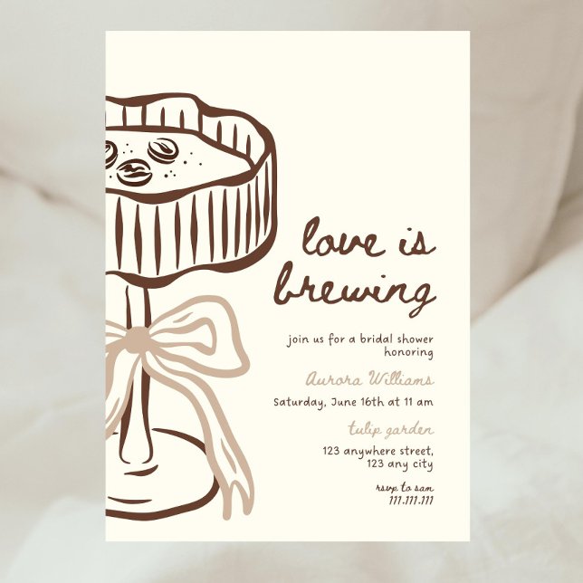 Love Is Brewing Invitation, Love Is Brewing Bridal Einladung (Von Creator hochgeladen)