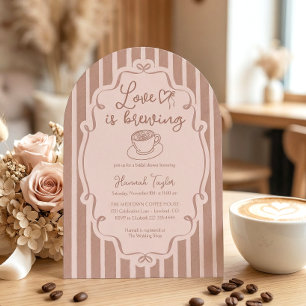 Love Is Brewing Kaffee Brautparty Einladung