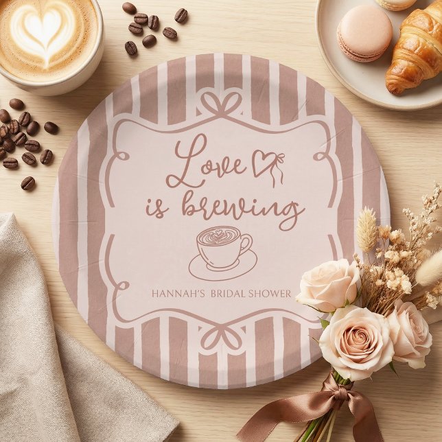 Love is Brewing Kaffee Junggesellinnen-Abschied Te Pappteller (Von Creator hochgeladen)