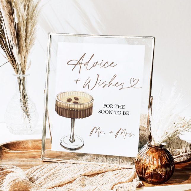 Love Is Brewing Martini Advice & Wishes Sign Poster (Von Creator hochgeladen)