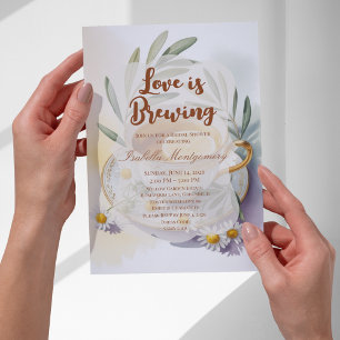 Love Is Brewing Zitronen-Hochzeitsdusche Einladung