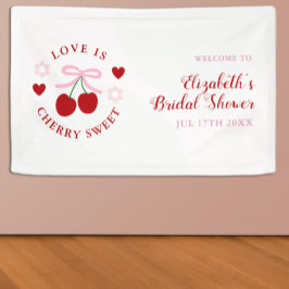 Love Is Cherry Sweet Brautparty Banner