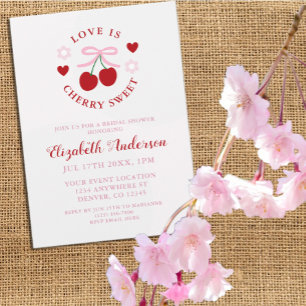 Love Is Cherry Sweet Brautparty Einladung